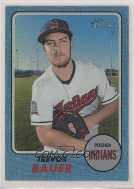 2017 Topps Heritage High Number - [Base] - Chrome Blue Refractor #THC-715 - Trevor Bauer /68 [EX to NM]