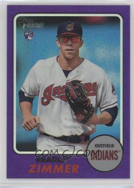 2017 Topps Heritage High Number - [Base] - Hot Box Chrome Purple Refractor #THC-576 - Bradley Zimmer