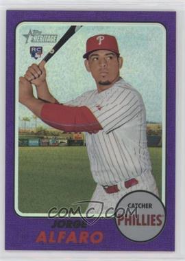 2017 Topps Heritage High Number - [Base] - Hot Box Chrome Purple Refractor #THC-639 - Jorge Alfaro