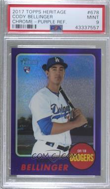 2017 Topps Heritage High Number - [Base] - Hot Box Chrome Purple Refractor #THC-678 - Cody Bellinger [PSA 9 MINT]