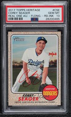 2017 Topps Heritage High Number - Real One Autographs - Red Ink #ROA-CSE - Corey Seager /68 [PSA 10 GEM MT]