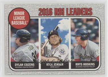 2017 Topps Heritage Minor League Edition - [Base] - Gray #194 - League Leaders - Rhys Hoskins, Kyle Jensen, Dylan Cozens /25