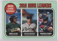 League Leaders - Mauricio Dubon, Greg Allen, Dylan Cozens #/50