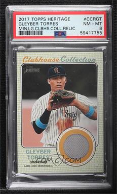 2017 Topps Heritage Minor League Edition - Clubhouse Collection Relics #CCR-GT - Gleyber Torres [PSA 8 NM‑MT]
