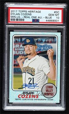 2017 Topps Heritage Minor League Edition - Real One Autographs - Blue #ROA-DC - Dylan Cozens /75 [PSA 10 GEM MT]