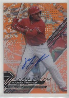 2017 Topps High Tek - [Base] - Orange Magma Diffractor Autographs #HT-MF - Maikel Franco /25