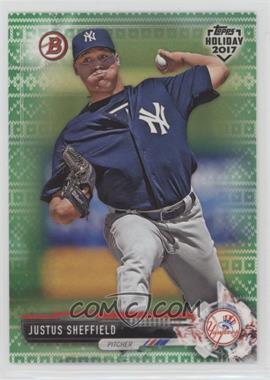 2017 Topps Holiday Bowman - [Base] - Green Holiday Sweater #TH-JS - Justus  Sheffield /99