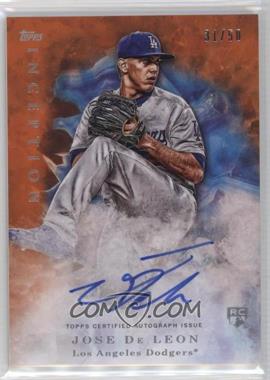 2017 Topps Inception - [Base] - Orange #107 - Rookie Autographs - Jose De Leon /50