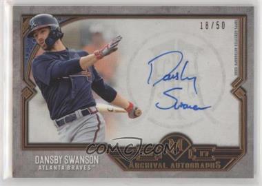 2017 Topps Museum Collection - Archival Autographs - Copper #AA-DS - Dansby Swanson /50