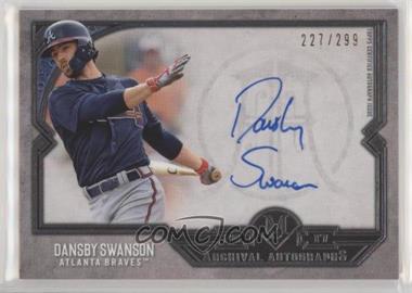 2017 Topps Museum Collection - Archival Autographs #AA-DS - Dansby Swanson /299