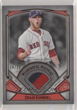 2017 Topps Museum Collection - Meaningful Material Relics - Copper #MR-CKI - Craig Kimbrel /35