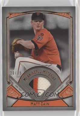 2017 Topps Museum Collection - Meaningful Material Relics - Copper #MR-MCA - Matt Cain /35