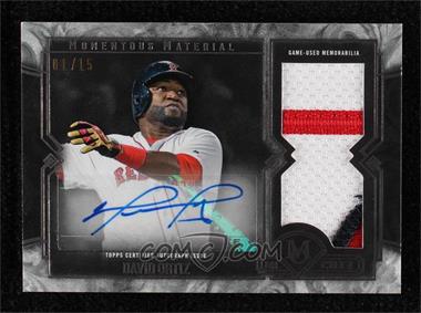 2017 Topps Museum Collection - Momentous Material Jumbo Patch Autographs #JPA-DO - David Ortiz /15