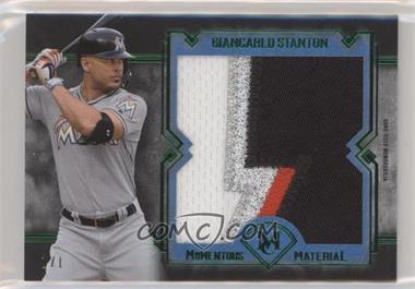 2017 Topps Museum Collection - Momentous Material Jumbo Patch Relics - Emerald #MJR-GST - Giancarlo Stanton /1