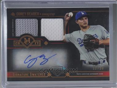 2017 Topps Museum Collection - Signature Swatches Single Player Dual Relic Autographs - Copper #DRA-CS - Corey Seager /50 [Noted]