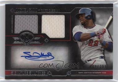 2017 Topps Museum Collection - Signature Swatches Single Player Dual Relic Autographs #DRA-MSA - Miguel Sano /299