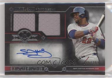 2017 Topps Museum Collection - Signature Swatches Single Player Dual Relic Autographs #DRA-MSA - Miguel Sano /299