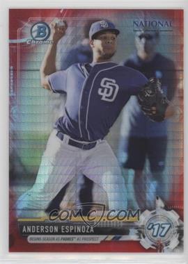2017 Topps National Convention - Bowman Chrome - Red Prism Refractor #BNR-AE - Anderson Espinoza /10