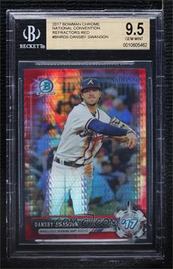 2017 Topps National Convention - Bowman Chrome - Red Prism Refractor #BNR-DS - Dansby Swanson /10 [BGS 9.5 GEM MINT]
