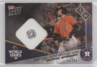 2017 Topps Now - Topps Online Exclusive [Base] - Base Relics #859A - World Series - George Springer /99