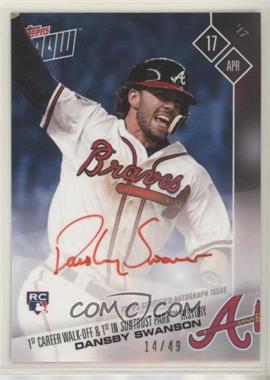 2017 Topps Now - Topps Online Exclusive [Base] - Blue Autographs #59B - Dansby Swanson /49