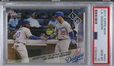 2017 Topps Now - Topps Online Exclusive [Base] #447 - Los Angeles Dodgers Team /827 [PSA 10 GEM MT]