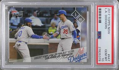 2017 Topps Now - Topps Online Exclusive [Base] #447 - Los Angeles Dodgers Team /827 [PSA 10 GEM MT]