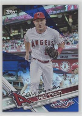 2017 Topps Opening Day - [Base] - Rainbow Blue Foil #75 - Mike Trout