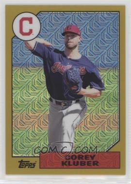 2017 Topps Silver Pack 1987 Design Chrome - [Base] - Gold #87-CK.2 - Corey Kluber /50