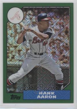 2017 Topps Silver Pack 1987 Design Chrome - [Base] - Green #87-HA - Hank Aaron /150