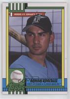 1990 Topps Football Design - Adrian Gonzalez #/382