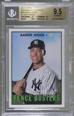 2017 Topps Throwback Thursday #TBT - Online Exclusive [Base] #86 - 1967 Fence Busters Design - Aaron Judge /2245 [BGS 9.5 GEM MINT]