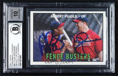 2017 Topps Throwback Thursday #TBT - Online Exclusive [Base] #91 - 1967 Fence Busters Design - Albert Pujols /2245 [BAS BGS Authentic]