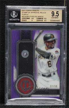 2017 Topps Tribute - Stamp of Approval Relics - Purple #SOA-SM - Starling Marte /50 [BGS 9.5 GEM MINT]