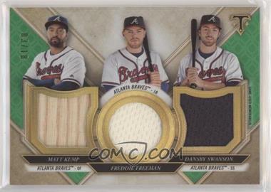 2017 Topps Triple Threads - Relic Combos - Emerald #TTRC-KFS - Matt Kemp, Dansby Swanson, Freddie Freeman /18