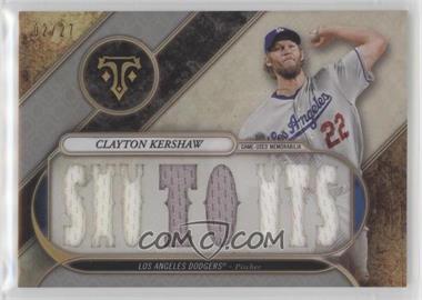 2017 Topps Triple Threads - Relics - Silver #TTR-CE2 - Clayton Kershaw /27