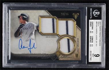 2017 Topps Triple Threads - Rookies and Future Phenoms Autographs - Onyx #RPA-AJ - Aaron Judge /35 [BGS 9 MINT]