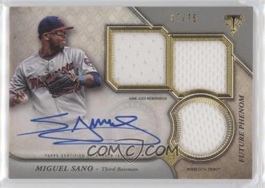 2017 Topps Triple Threads - Rookies and Future Phenoms Autographs - Silver #RPA-MS - Miguel Sano /75