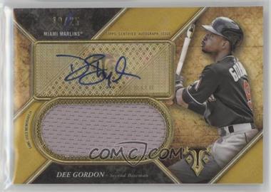 2017 Topps Triple Threads - Unity Autograph Jumbo Relics - Gold #UAJR-DG - Dee Gordon /25