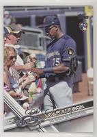 Short Print Variation - Lewis Brinson (Signing Autographs) [EX to NM]