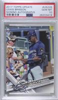 Short Print Variation - Lewis Brinson (Signing Autographs) [PSA 10 GE…