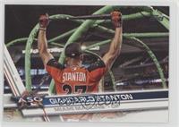 Short Print Variation - Giancarlo Stanton (Holding Bat Over Head)