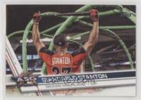 Short Print Variation - Giancarlo Stanton (Holding Bat Over Head)