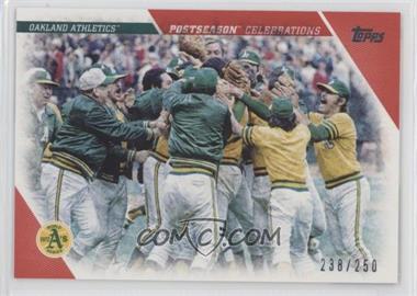 2017 Topps Update Series - Postseason Celebration - Red #PC-13 - Oakland Athletics /250