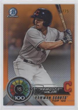 2018 Bowman - Bowman Scouts Top 100 - Orange Refractor #BTP-15 - Francisco Mejia /25