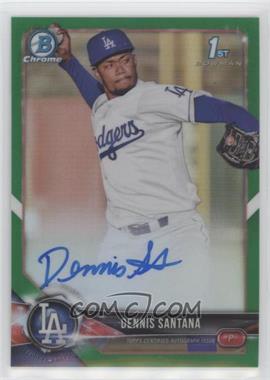 2018 Bowman - Chrome Prospect Autographs - Green Refractor #CPA-DS - Dennis Santana /99