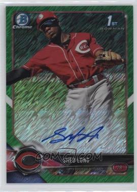 2018 Bowman - Chrome Prospect Autographs - Green Shimmer Refractor #CPA-SL - Shed Long /99