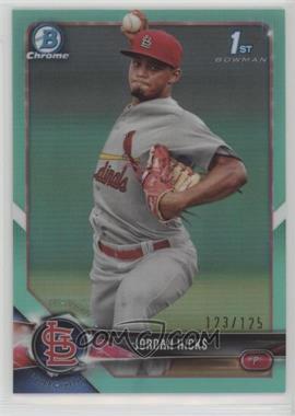 2018 Bowman - Chrome Prospects - Aqua Refractor #BCP123 - Jordan Hicks /125