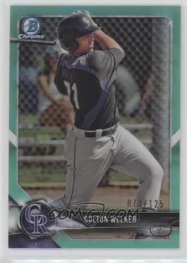 2018 Bowman - Chrome Prospects - Aqua Refractor #BCP39 - Colton Welker /125