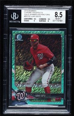 2018 Bowman - Chrome Prospects - Aqua Shimmer Refractor #BCP52 - Juan Soto /125 [BGS 8.5 NM‑MT+]